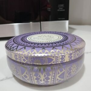 Purple and Gold Candle Tin